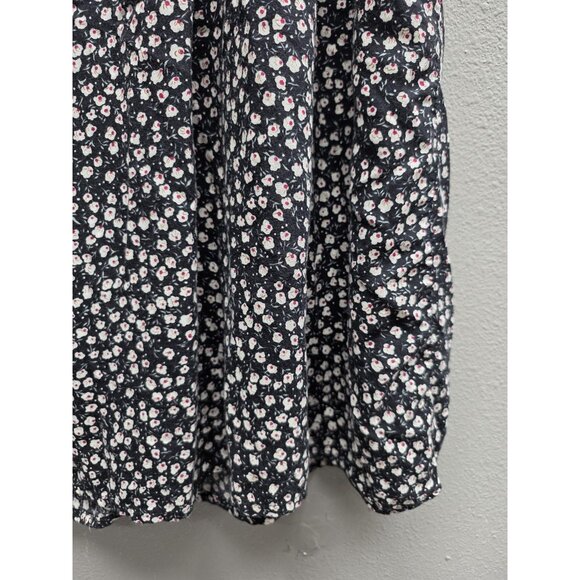 Kathi Lee Dress Womens Large Floral Short Sleeve Midi Rayon Pockets Tie Waist - Picture 3 of 8